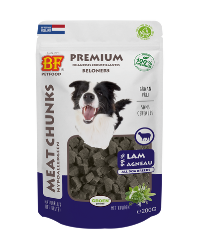 Krokante trainers van lam en kruiden