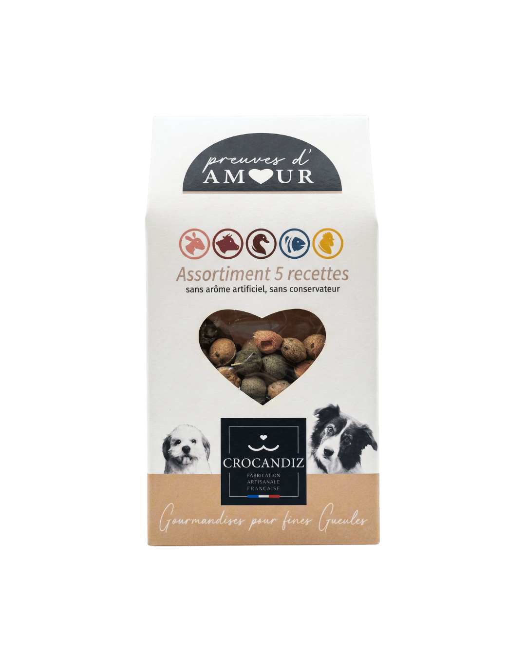 Verschillende biscuits van vlees, vis en gevogelte