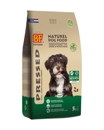 koudgeperste brok voor puppy's en kleine honden