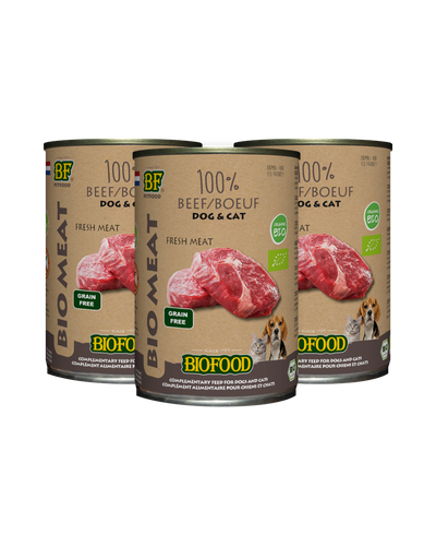 bio natvoer 100% rund | 12 x 400 g