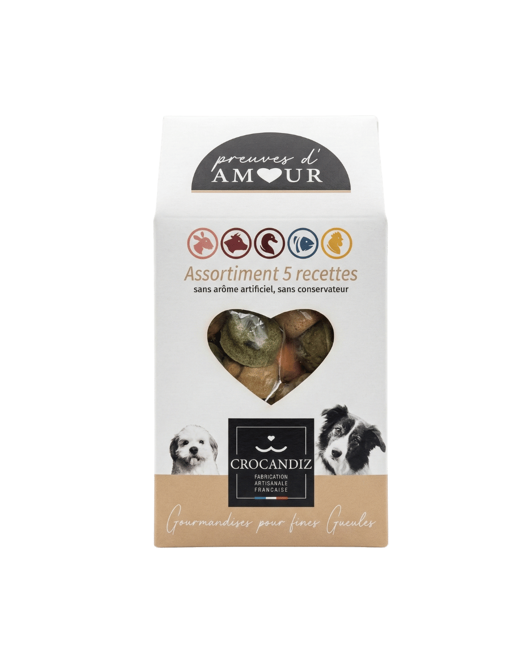 Verschillende biscuits van vlees, vis en gevogelte