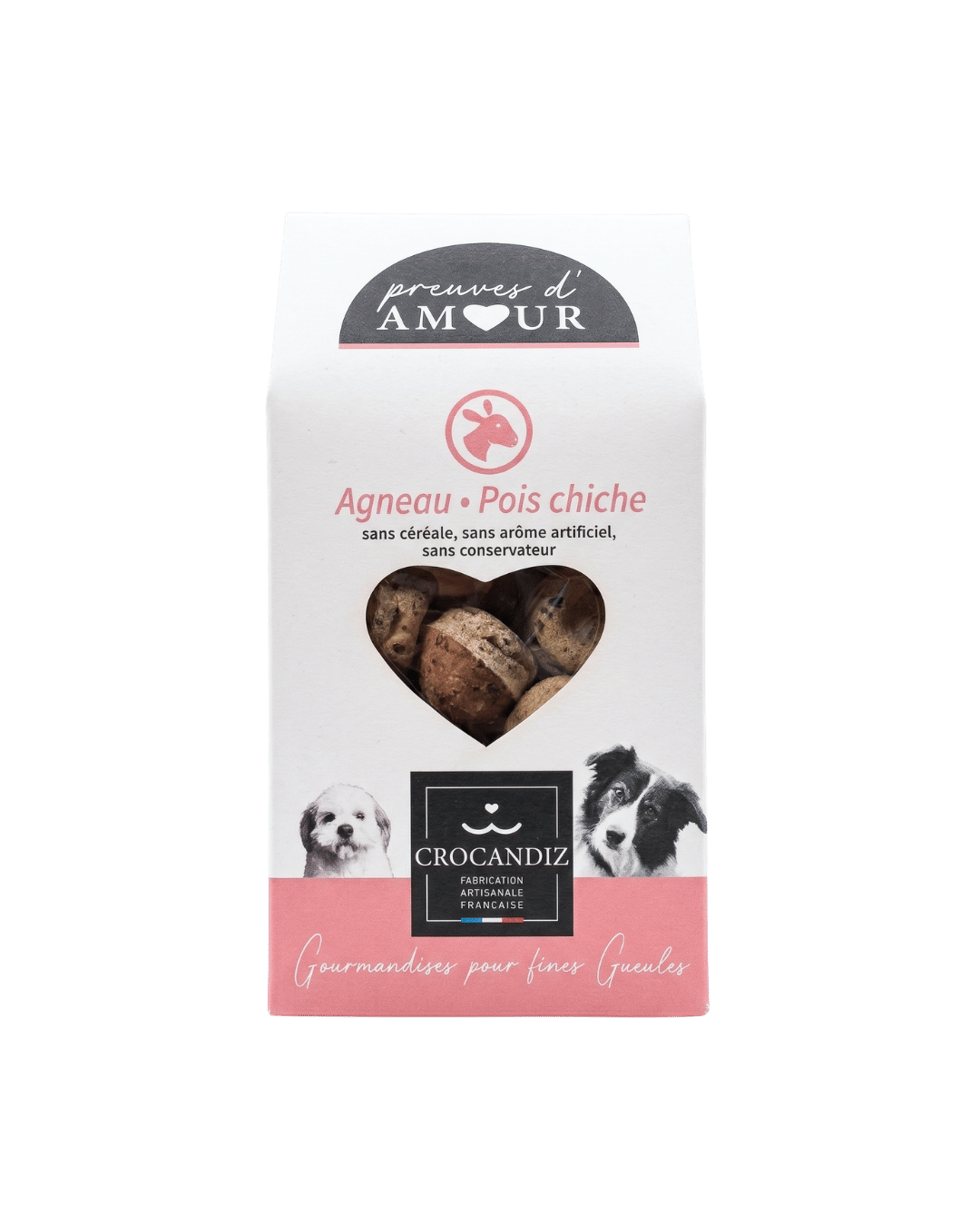 Biscuits van lam, kikkererwten en linzen