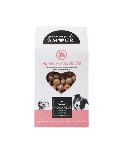 Biscuits van lam, kikkererwten en linzen