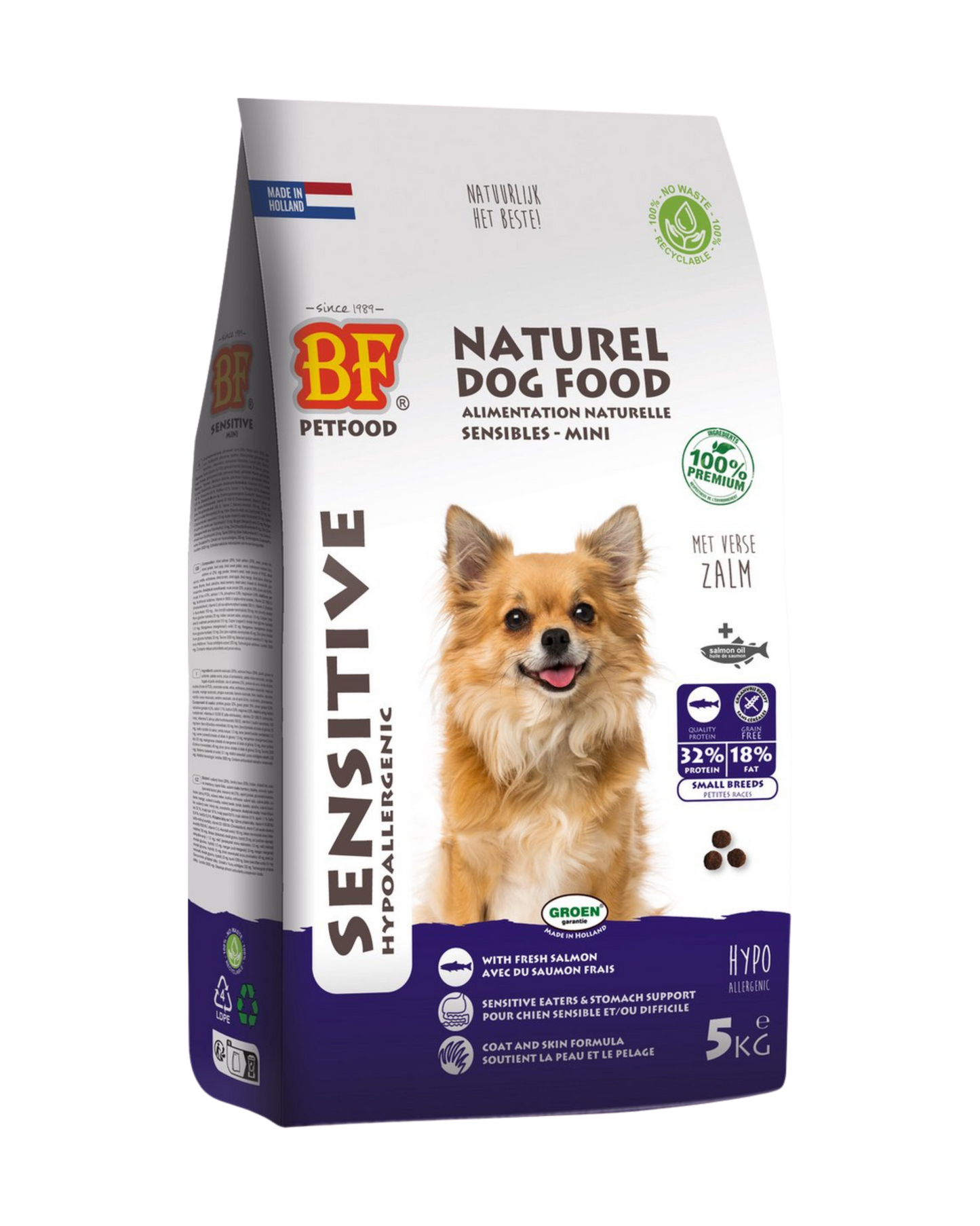 geëxtrudeerde brok voor kleine, gevoelige honden