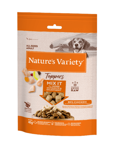 gevriesdroogde topper van kip