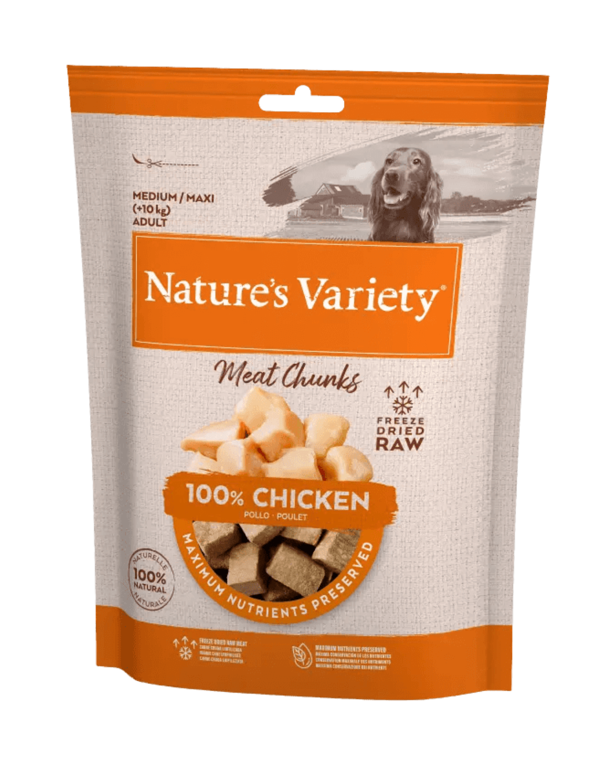 gevriesdroogde kipblokjes