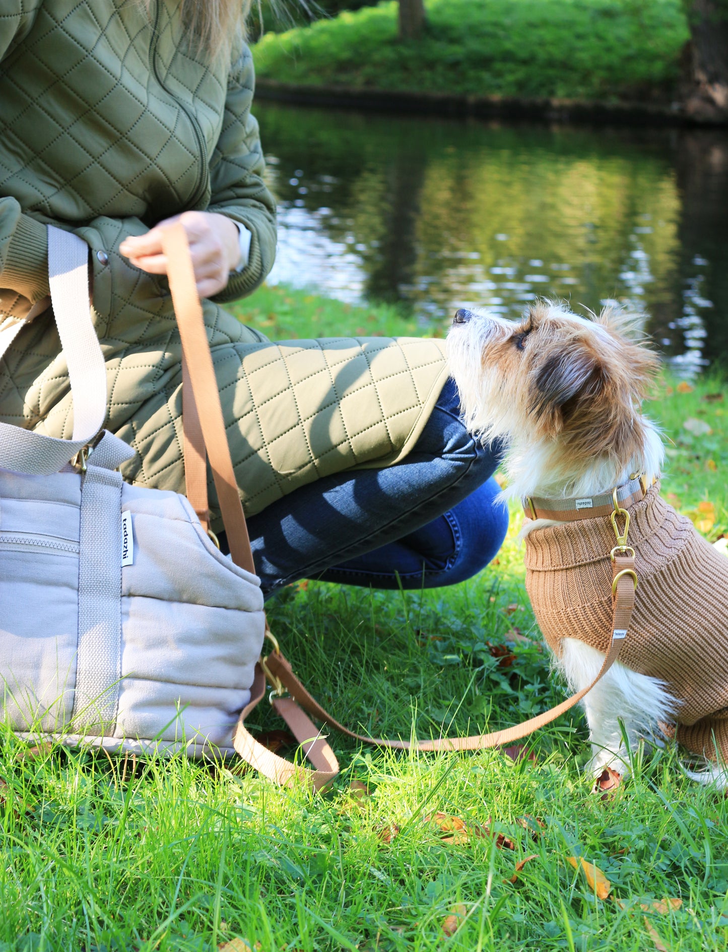 verstelbare hondenriem van biologisch katoen